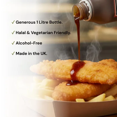 Vista 2 de Fish & Chip Shop Style - Condimento no preparado de 1 litro, paquete de repuesto para botella de vinagre - British Chippy
