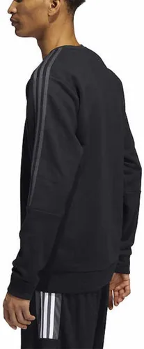 Vista 2 de adidas Sudadera de manga larga con 3 rayas de forro polar para hombre