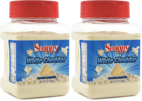 Vista 6 de Snappy Condimento para palomitas de maíz con queso cheddar blanco, 12 onzas, distintivo mezclador de sabor cremoso, sin MSG añadido