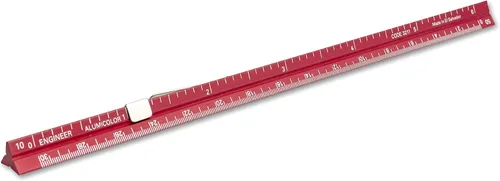Vista 29 de Alumicolor Regla Métrica de Bolsillo para Arquitecto de Aluminio, 15CM, Negro