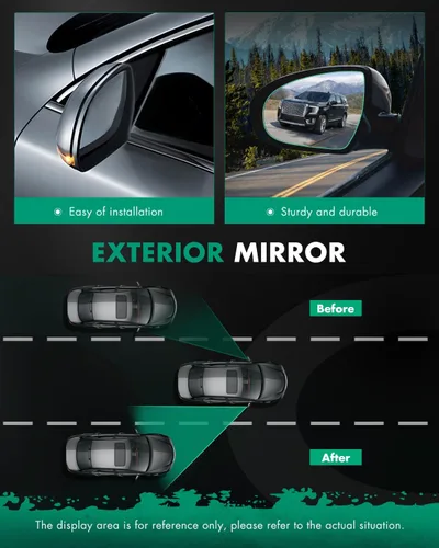Vista 6 de SCITOO Espejos retrovisores laterales negros plegables manuales izquierdos para Chevy Blazer S10 94-98 GMC Jimmy S-15 Sonoma 96-98 Isuzu Hombre