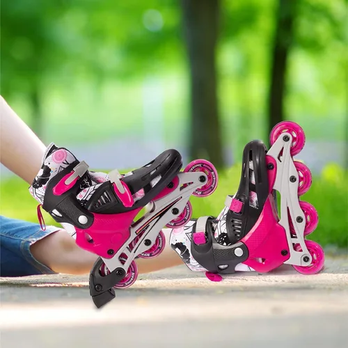 Vista 5 de New-Bounce - Patines en línea para niñas y niños, patines ajustables para exteriores para niños de 8 a 12 años para principiantes y avanzados