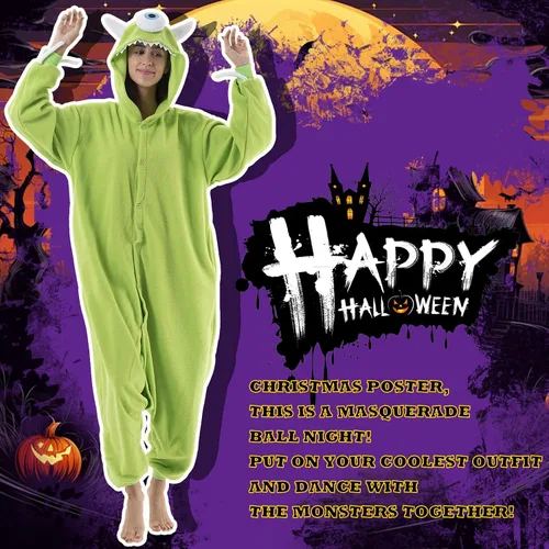 Vista 2 de Beauty Shine - Mameluco unisex para adultos, disfraz de personaje de caricaturas para cosplay, Halloween, Navidad, ropa para dormir o estar en casa