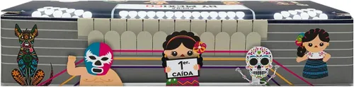 Vista 3 de BY MEXICO Los Catrines Mini Pocillo de Peltre - Juego de 4 tazas de esqueleto negro de 2.7 onzas