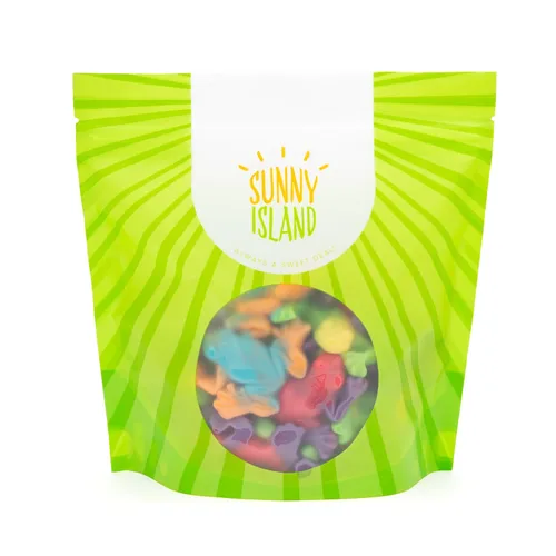 Vista 7 de Gummy Frogs, Gomitas de rana de frutas surtidas, caramelos masticables