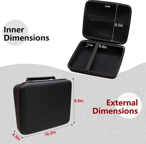 Vista 3 de LTGEM - Funda compatible con rotuladora Brother P-Touch PT-D610BT / PT-D410 / PT-D460BT / PTD600 / PTD400AD, color negro Hard EVA Shell