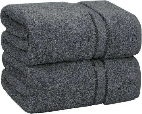 Vista 34 de Cotton Craft colección juego de 2 piezas ultra suaves, tamaño grande, 100% algodón, toalla de baño Oversized 35x70 inches Black Bath Sheet Towel
