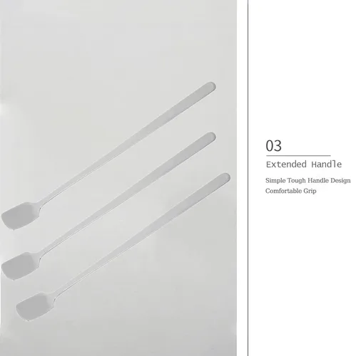 Vista 6 de Cuchara mezcladora de barman de acero inoxidable, cucharas largas para agitar, cuchara de mango largo reutilizable, cuchara larga para agitar, 2