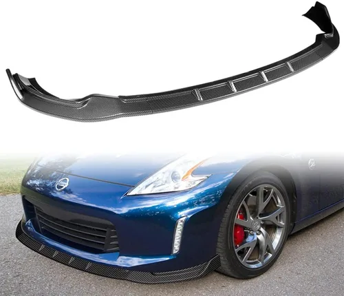 Vista 6 de Q1-TECH, borde de parachoques delantero compatible con Nissan 370Z 2013-2020, alerón de parachoques delantero, kit de cuerpo de barbilla de aire