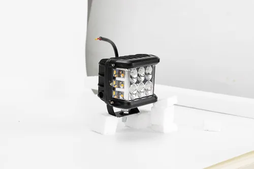 Vista 8 de AUTOXBERT 2 piezas de luces laterales de cápsulas, luces LED estroboscópicas de cubo de 4 pulgadas de doble cara para todo terreno con destello