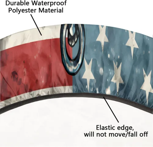 Vista 4 de Pardick Ship Tools - Mantel redondo ajustable con borde elástico de 36 a 42 pulgadas, mantel circular, impermeable, lavable, redondo y elástico