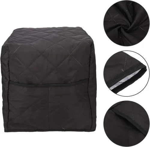 Vista 8 de Funda para cafetera, protección contra el polvo, algodón suave, color negro