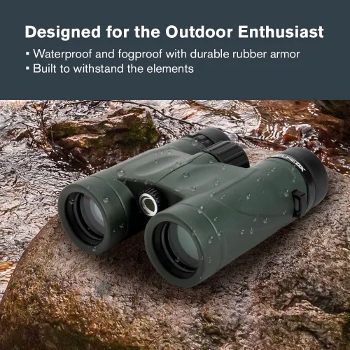 Vista 4 de Binoculares Nature DX, de Celestron 71328, color verde militar