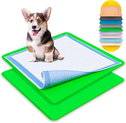 Vista 11 de Skywin TidyFriend - Soporte para orina de perro apto para viajes de hasta 24 x 24 pulgadas, alfombrilla de silicona flexible enrollable con borde