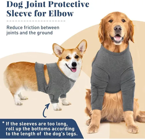 Vista 7 de Dog Anti-Lick Wounds Sleeves Anti Licking Front Leg Protection Sleeve Brace Front Leg Protection Tool Simple Design for Small Large Dogs