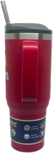 Vista 2 de Buc-ee's Vaso aislado con adhesivo del orgullo de Estados Unidos