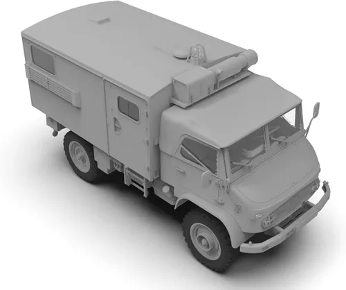Vista 5 de ICM 35138 - Unimog S 404, Ambulancia Militar Alemana - Escala 1:35