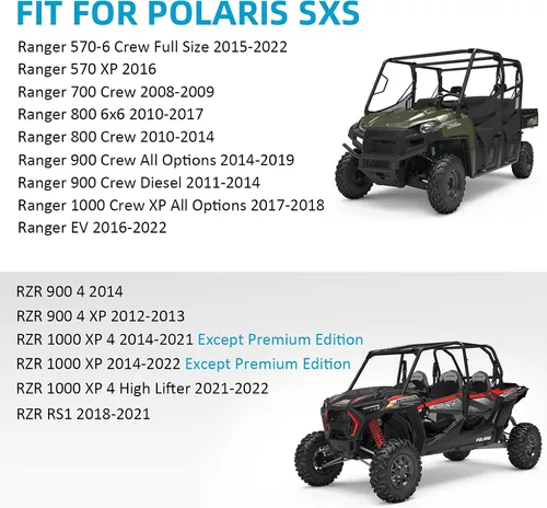 Vista 2 de JAVIK 2203747 Pastillas de freno sinterizadas con cuñas antiruido negras para Polaris RZR 900 1000 4 XP RS1 Ranger 570 700 800 900 1000 EV Crew