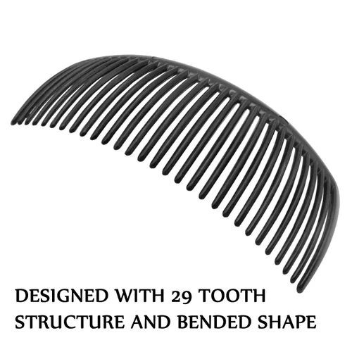 Vista 3 de SourceTon - Paquete de 6 peines franceses, peines laterales de plástico con 29 dientes, peines de clip para el cabello para accesorios de cabello
