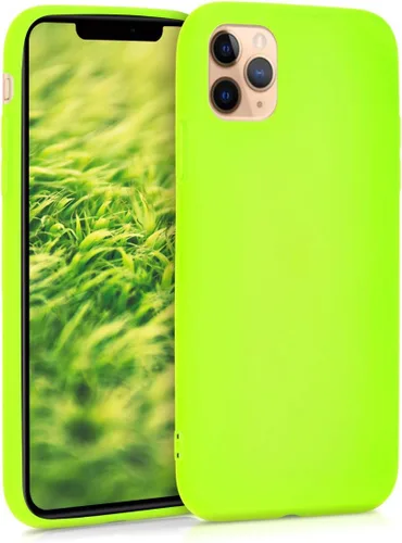 Vista 7 de kwmobile Funda compatible con Apple iPhone 11 Pro Max - Funda protectora de silicona TPU suave y delgada, color azul báltico