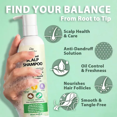 Vista 3 de Champú antifúngico para la foliculitis y dermatitis seborreica: tratamiento para la psoriasis del cuero cabelludo, alivio de la caspa y picazón