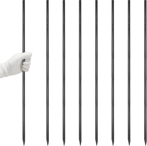 Vista 17 de VVOKGO Estacas de refuerzo de 12 pulgadas de metal con puntas en espiral para asfalto (16 piezas), anclajes galvanizados de 1/2 pulgada de diámetro