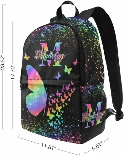 Vista 213 de Texto personalizado Elefante desgaste gafas mochila mochila mochila casual Daypack bolsa para mamá niñas, color86-4, Mochilas Daypack