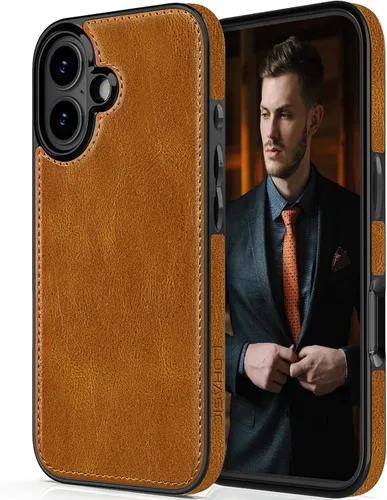 Vista 13 de LOHASIC - Funda compatible con iPhone 15, cuero elegante de lujo, color negro Luxury Vegan Leather, Shockproof Cover, Rugged Protective, Soft TPU