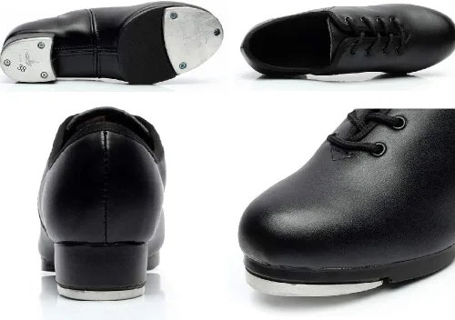 Vista 5 de BeiBestCoat Zapatos sintéticos Oxford para bailar para hombres, adultos, color negro, Negro