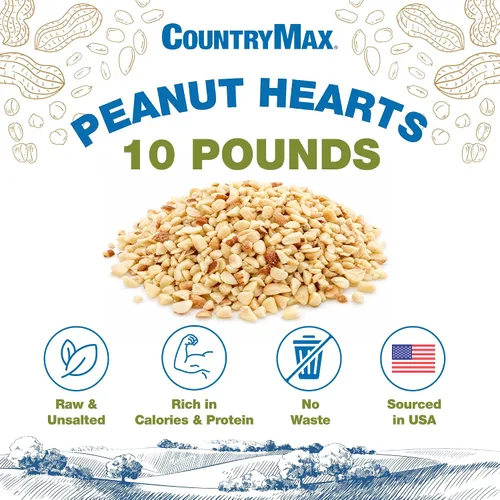 Vista 2 de CountryMax Backyard Seeds Corazones de maní para aves silvestres 10 libras