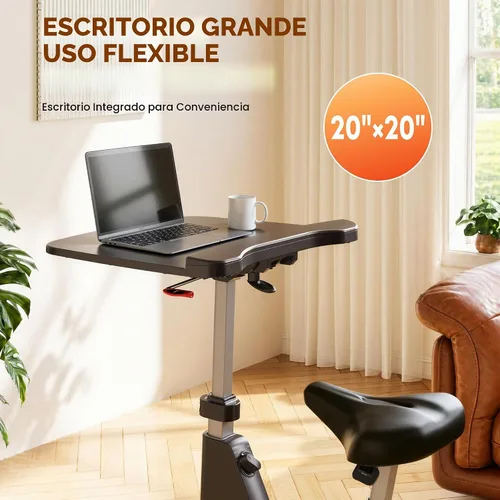 Vista 6 de FLEXISPOT V9 Exercise Bike with 2D Desktop, Space Saving Under Desk Bike with Removable Desk, Stationary Bikes Indoor Cycling Bikes with 8 Level V9