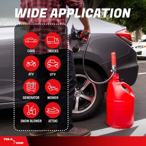 Vista 7 de TERA PUMP TREP01-T Bomba de combustible multiusos con batería con boquilla de parada rápida para E85, diésel, DEF, queroseno - bomba
