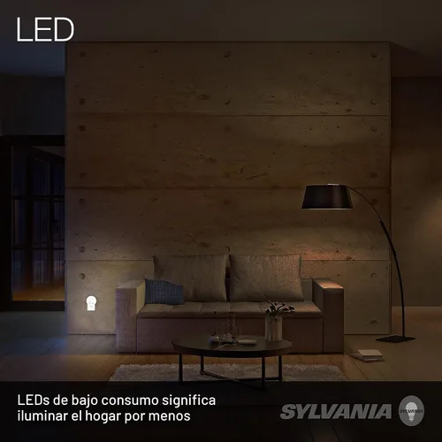 Vista 4 de LEDVANCE Sylvania - Luz nocturna LED con puertos USB duales, 22 años, del atardecer al amanecer, acabado esmerilado, 3000 K, blanco cálido Blanco