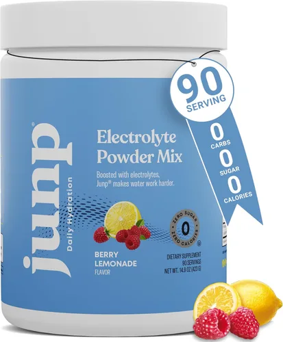 Vista 29 de JUNP Electrolitos en polvo, sin azúcar, sin carbohidratos, mezcla de electrolitos cetogénicos de limonada de bayas, electrolitos en polvo