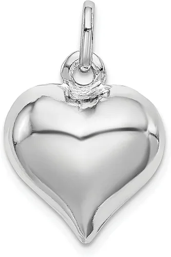 Vista 3 de Collar con dije de corazón de plata de ley 925 dije de amor joyería fina para mujer regalos para ella Plata Esterlina
