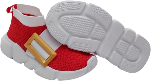 Vista 3 de Sonic Shoes, zapatos sónicos para niños y niñas con hebilla amarilla, tenis sónicos ligeros y transpirables para correr y caminar, tallas para niños