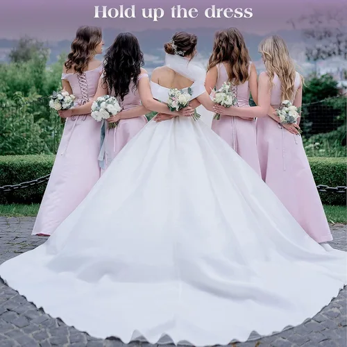 Vista 6 de Enagua para mujer, falda de 6 aro, longitud hasta el suelo, enagua de crinolina para vestido de baile, vestido de boda, quinceañera