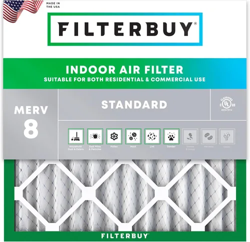 Vista 19 de Filterbuy - Filtro de aire MERV 8 de 8x14x1, defensa esencial contra el polvo y las alergias (1 unidad), filtros plisados electrostáticos