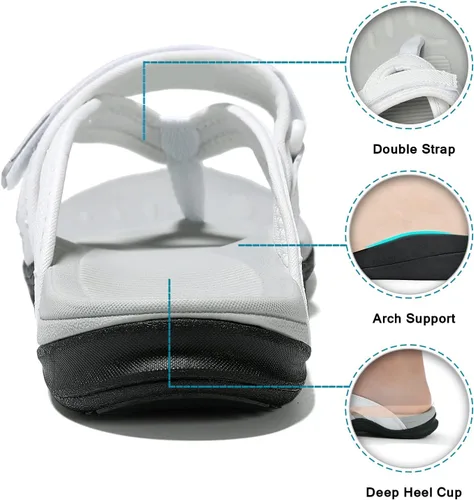 Vista 3 de UTENAG Sandalias ortopédicas suaves con soporte de arco para mujer