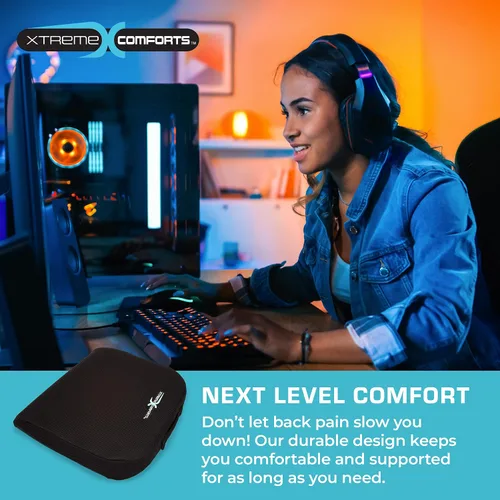 Vista 8 de Xtreme Comforts Cojines de asiento Cojines de silla de oficina para escritorio, automóvil, silla de ruedas Cojín ergonómico de espuma