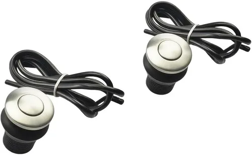 Vista 8 de Garbage Disposal Air Switch Kit Brushed Stainless Steel Push Button for Sink for top Mount With 1.5m Hose Compatible for Waste King ISE for ge Food