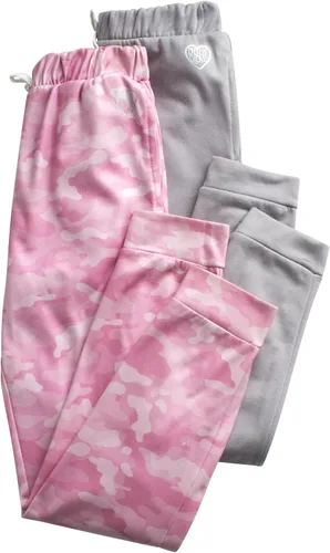 Vista 3 de Body Glove Pantalones deportivos para niña, paquete de 4 pantalones deportivos básicos de forro polar (talla 7-12)