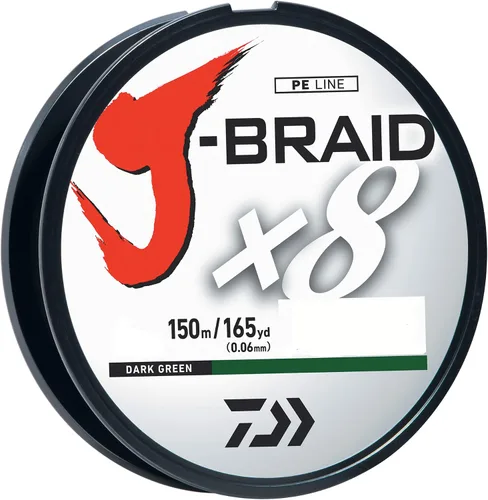 Vista 14 de Línea Trenzada Redonda Tejida de 8 Hilos Daiwa J-Braid 300M