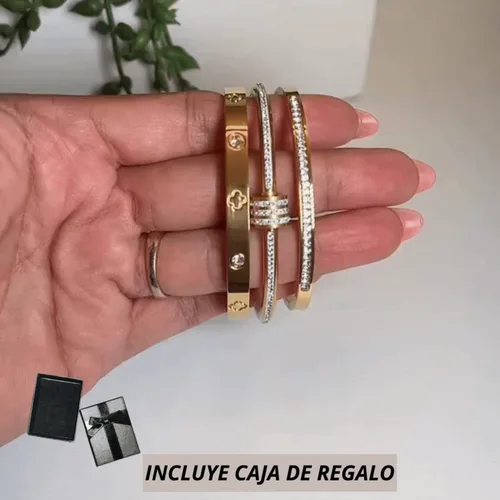Set Brazalete Elegancia Dorada +CAJREGAL de Impulsa