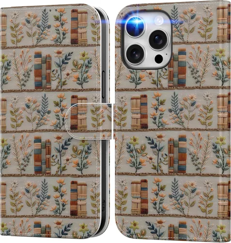 Vista 47 de DEENAKIN Funda tipo cartera para iPhone 15 con tarjetero + clip para efectivo, bloqueo RFID, protección contra caídas de grado militar y obras