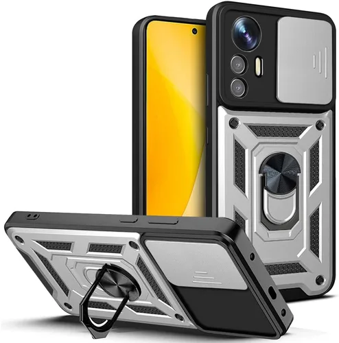 Vista 243 de Compatible con Tecno Pova Neo 2 Bracket Shell, con cubierta deslizante para lente de cámara compatible con Tecno Pova Neo 2 LG6n Case Negro