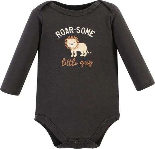 Vista 112 de Hudson Baby Body unisex de algodón de manga larga para bebé, leopardo rosa rojo