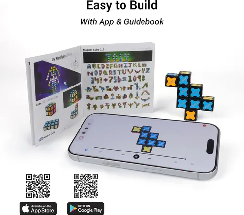 Vista 8 de TOSY Magnet Cube 2x2 - 8 Bloques, Juguete 2 en 1: Cubo de Rompecabezas 2x2x2 y Cubo Infinito Personalizable, Luminoso, Regalo para Relleno de Medias