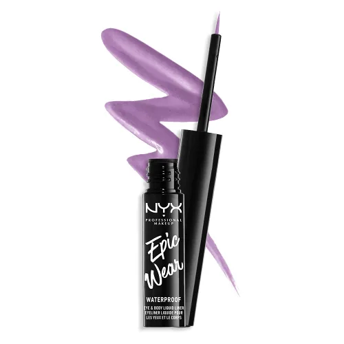 Vista 3 de NYX PROFESSIONAL MAKEUP Epic Wear - Delineador líquido de larga duración, impermeable, color negro