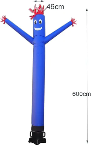 Vista 2 de Tubo inflable publicitario de 20 pies para hombre, con brazo agitador gigante, marioneta de mosca, letreros decorativos de Navidad para negocios